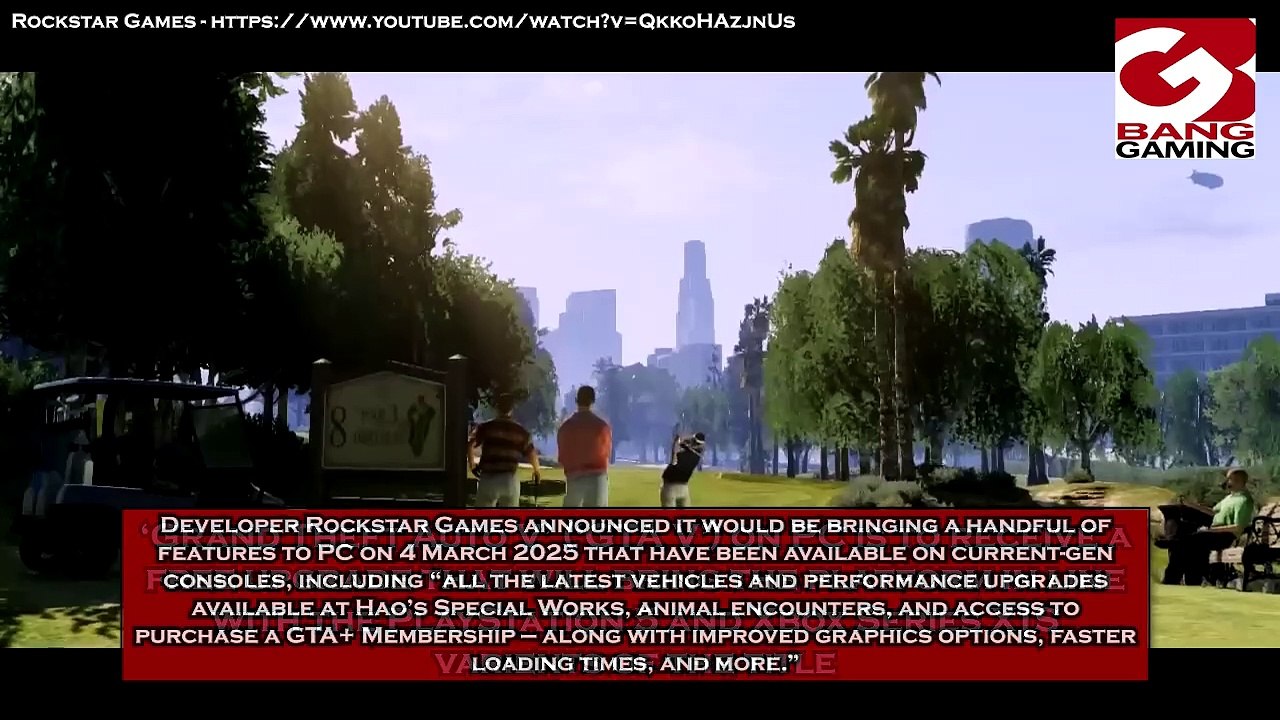 ‘Grand Theft Auto V’ (‘GTA V’) on PC is to receive a free upgrade that will bring the platform in line with the PlayStation 5 and Xbox Series X|S varients of the title