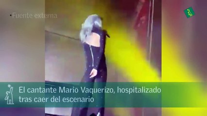 El cantante Mario Vaquerizo, hospitalizado tras caer del escenario