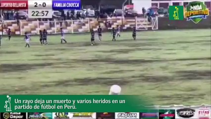 Un rayo deja un muerto y varios heridos en un  partido de fútbol en Perú.