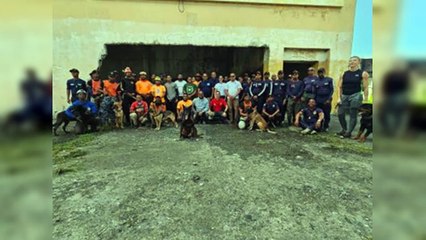 Capacitan en búsqueda en emergencias con unidad canina K-9