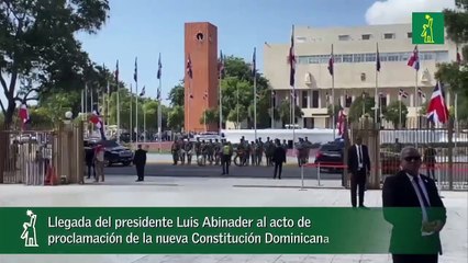Llegada del presidente Luis Abinader al acto de proclamación de la nueva Constitución Dominicana_1