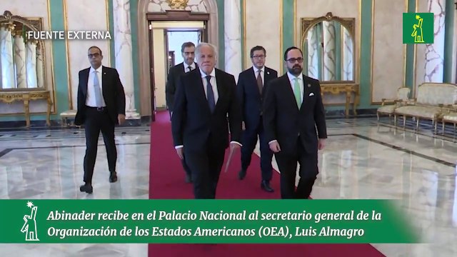 Abinader recibe en el Palacio Nacional al secretario general de la Organización de los Estados Americanos (OEA), Luis Almagro