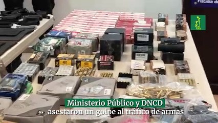 Ministerio Público y DNCD asestaron un golpe al tráfico de armas