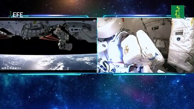Astronautas chinos cumplen su primera misión fuera de la estación espacial