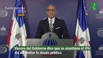 Vocero del Gobierno dice que se mantiene el 4% sin aumentar la deuda pública