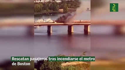 Rescatan pasajeros tras incendiarse el metro de Boston