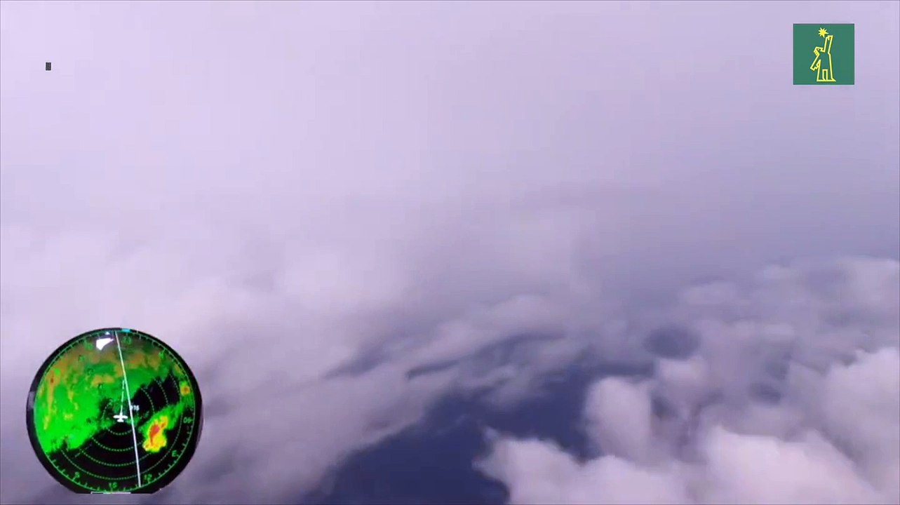 Así se ve el huracán Fiona desde el avión de los Cazadores de Huracanes