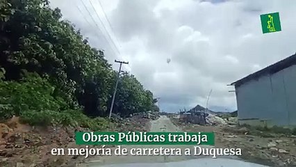 Obras Públicas trabaja  en mejoría de carretera a Duquesa