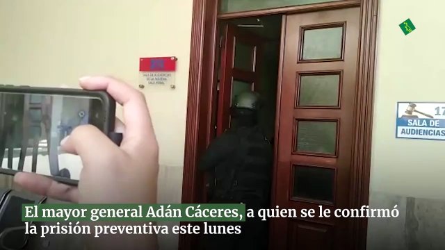 El mayor general Adán Cáceres, a quien se le confirmó la prisión preventiva este lunes