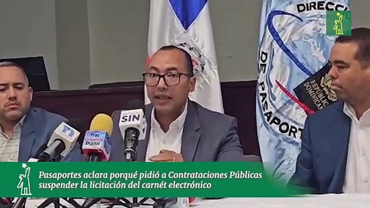 Pasaportes aclara porqué pidió a Contrataciones Públicas suspender la licitación del carné electrónico