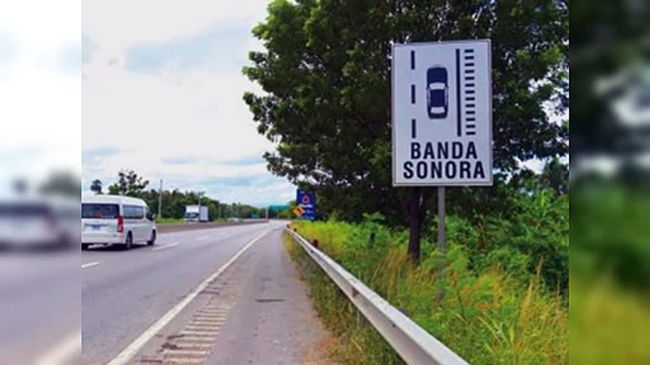 Bandas sonoras alertan a conductores para prevenir accidentes
