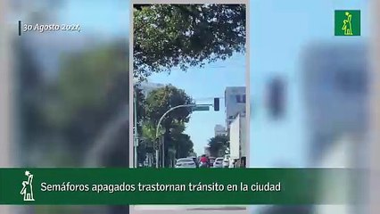 Semáforos apagados trastornan tránsito en la ciudad.mp4