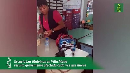 Escuela Las Malvinas en Villa Mella  resulta gravemente afectada cada vez que llueve