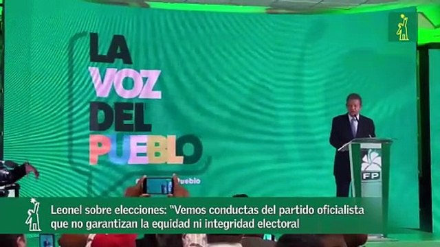 Leonel sobre elecciones: “Vemos conductas del partido oficialista que no garantizan la equidad ni integridad electoral”