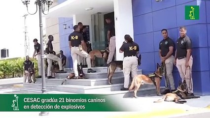 CESAC gradúa 21 binomios caninos en detección de explosivo