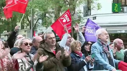 Movilización socialista en apoyo a Pedro Sánchez