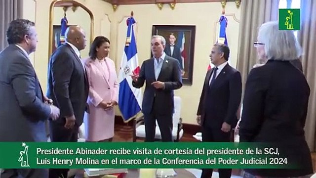 Presidente Abinader recibe visita de cortesía del presidente de la SCJ, Luis Henry Molina en el marco de la Conferencia del Poder Judicial 2024