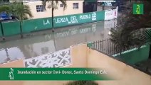 Inundación en sector Invi- Dorex, Santo Domingo Este