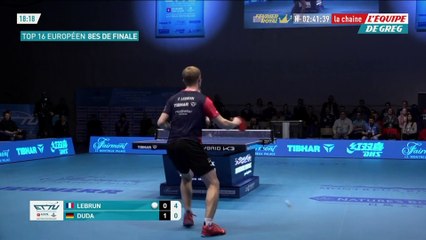 Le replay de Félix Lebrun - Benedikt Duda  - Tennis de table - Top 16 européen