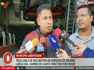 Mérida | Inicia periodo de prueba para el correcto funcionamiento del sistema Trolcable