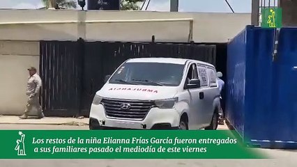 Los restos de la niña Elianna Frías García fueron entregados  a sus familiares pasado el mediodía de este viernes