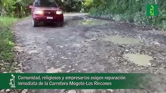 Comunidad, religiosos y empresarios exigen reparación inmediata de la Carretera Mogote-Los Rincones