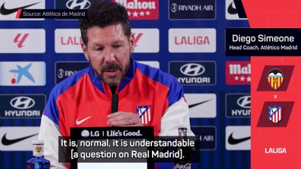 Simeone looking forward to 'great match' against Real Madrid in the UCL