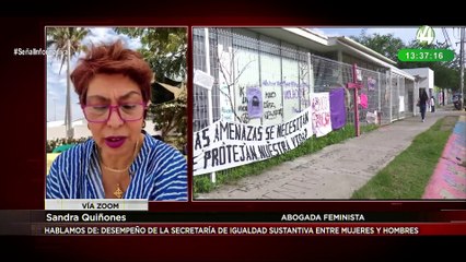 Sandra Quiñones habla del desempeño de la Secretaria de Igualdad Sustantiva entre Mujeres y Hombres