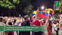 Venezolanos en RD realizan “rodada motorizada” contra el fraude electoral en Venezuela