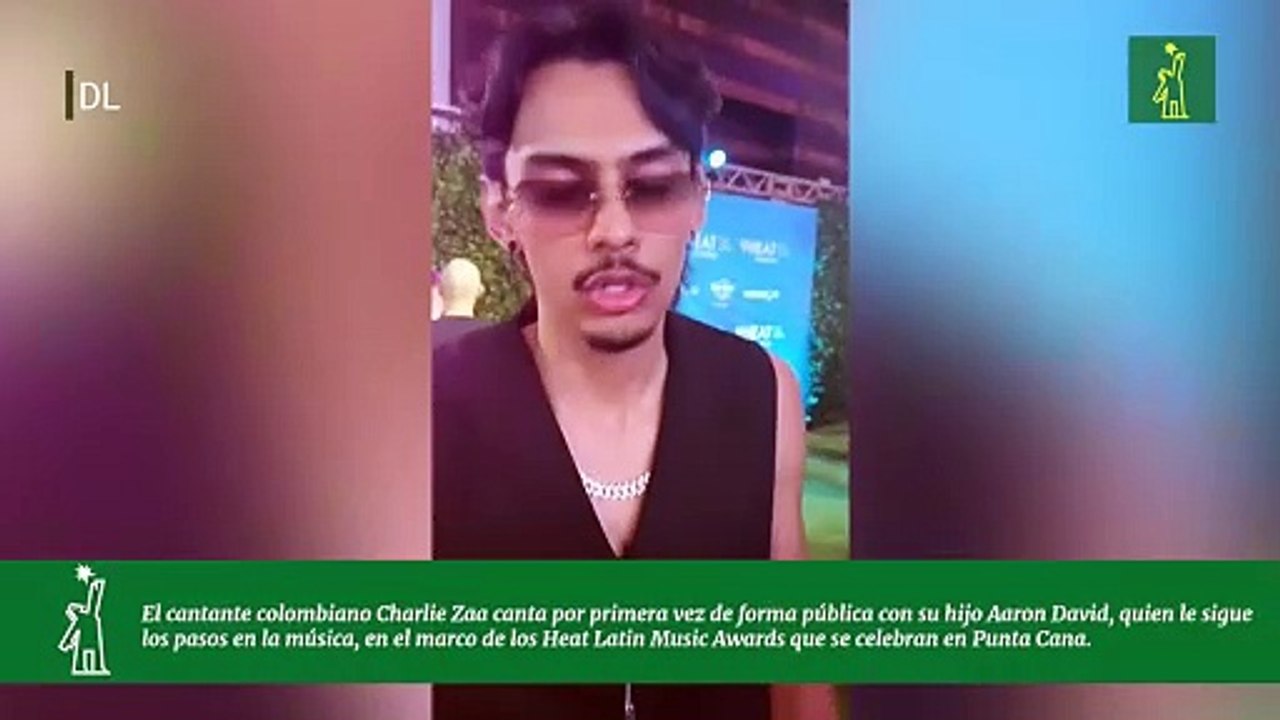 El cantante colombiano Charlie Zaa canta por primera vez de forma pública con su hijo Aaron David, quien le sigue los pasos en la música,  en el marco de los Heat Latin Music Awards que se celebran en Punta Cana