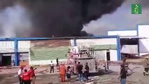 Se registra un incendio en el Km 11 Autopista Duarte, próximo a San Benito, Santo Domingo Oeste