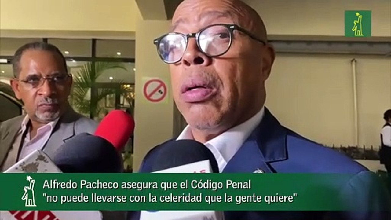 Alfredo Pacheco asegura que el Código Penal "no puede llevarse con la celeridad que la gente quiere"