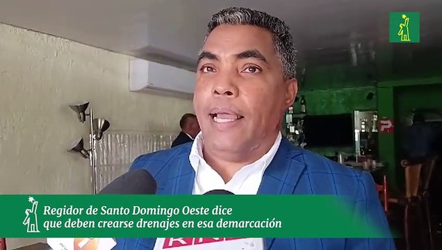 Regidor de Santo Domingo Oeste dice que deben crearse drenajes en esa demarcación