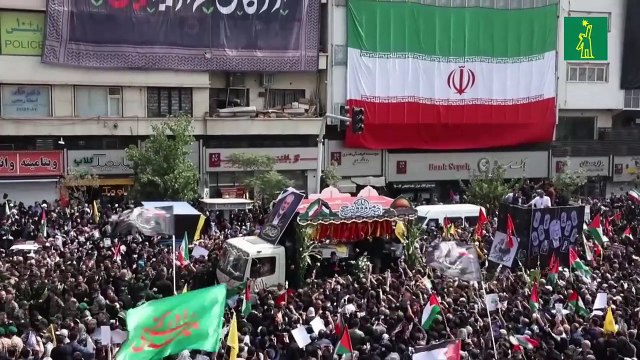 Miles de iraníes asisten al funeral del líder de Hamas con gritos de “muerte a Israel”