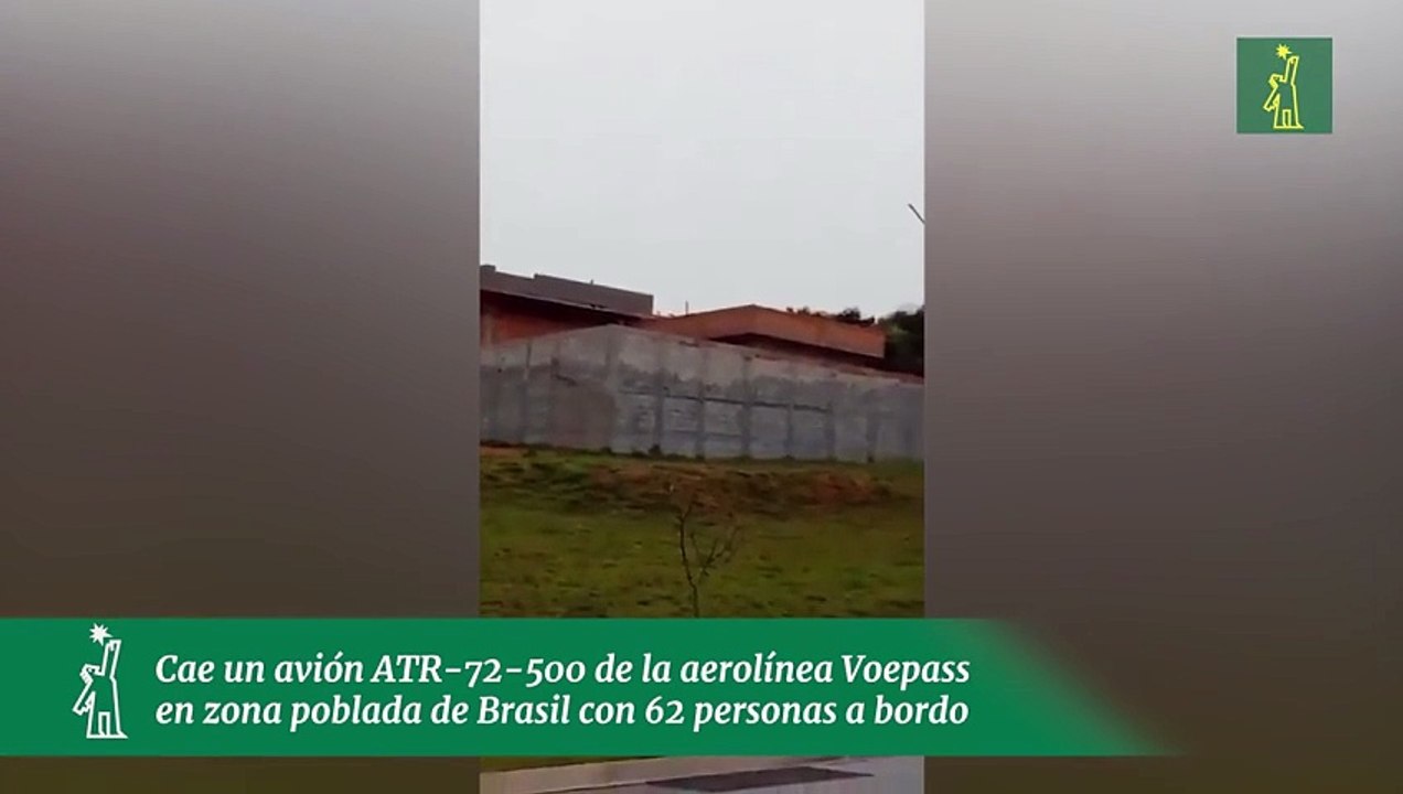 Cae un avión ATR-72-500 de la aerolínea Voepass  en zona poblada de Brasil con 62 personas a bordo