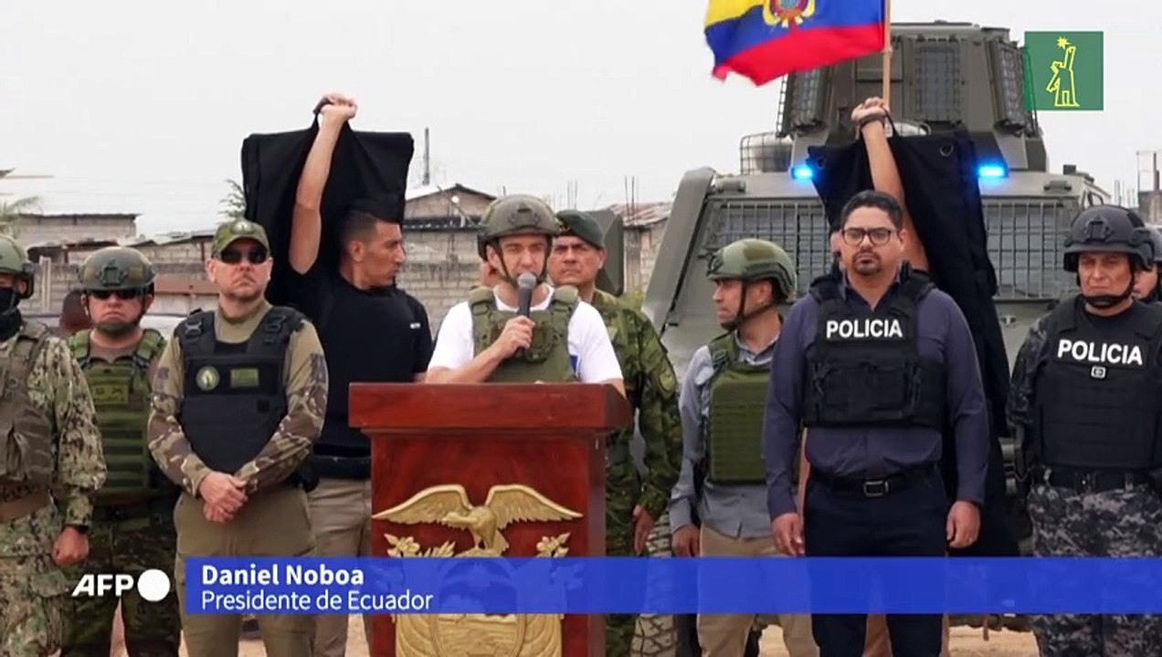 Noboa advierte a las mafias que "tienen las horas contadas" en Ecuador