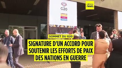 G20 : accord conclu pour soutenir les efforts de paix