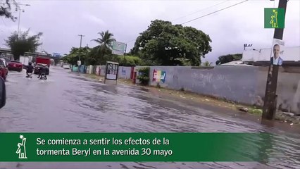 Se Comienza A Sentir Los Efectos De La Tormenta Beryl En La Avenida 30 Mayo