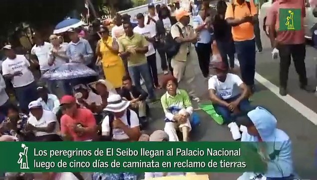 Los peregrinos de El Seibo llegan al Palacio Nacional luego de cinco días de caminata en reclamo de tierras
