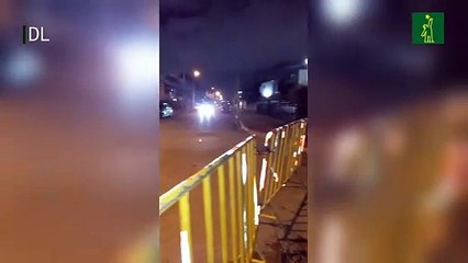 Hundimiento del pavimento en una calle en la Urbanización La Castellana