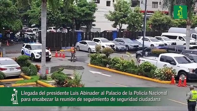 Llegada Del Presidente Luis Abinader Al Palacio De La Policía Nacional Para Encabezar La Reunión De Seguimiento De Seguridad Ciudadana
