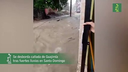 Fuertes lluvias azotan Guajimía la tarde de este sábado