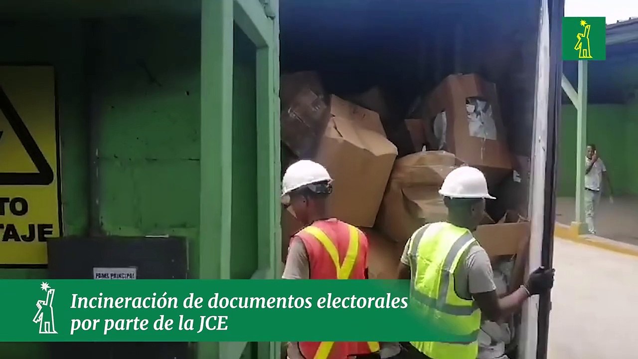 Incineración de documentos electorales por parte de la JCE