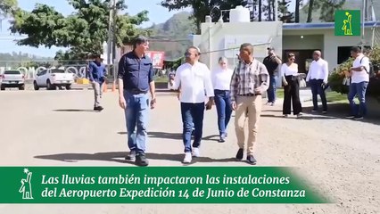 Las lluvias también impactaron las instalaciones del Aeropuerto Expedición 14 de Junio de Constanza