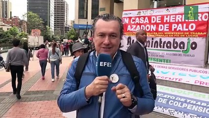 Funcionarios del Ministerio de Trabajo de Colombia iniciaron una inusual huelga indefinida