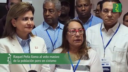Raquel Peña llama al voto masivo de la población pero en civismo