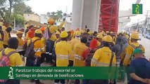 Paralizan Trabajos Del Monorriel En Santiago En Demanda De Bonificaciones