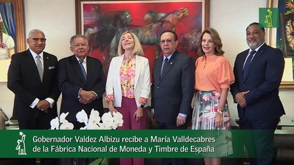 Gobernador Valdez Albizu Recibe A María Valldecabres De La Fábrica Nacional De Moneda Y Timbre De España