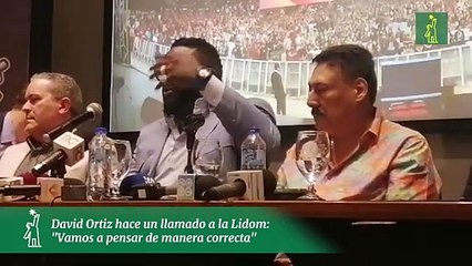 David Ortiz hace un llamado a la Lidom: "Vamos a pensar de manera correcta"