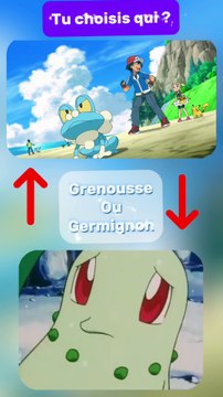 Choisis ton Pokémon favori entre Grenousse et Germignon